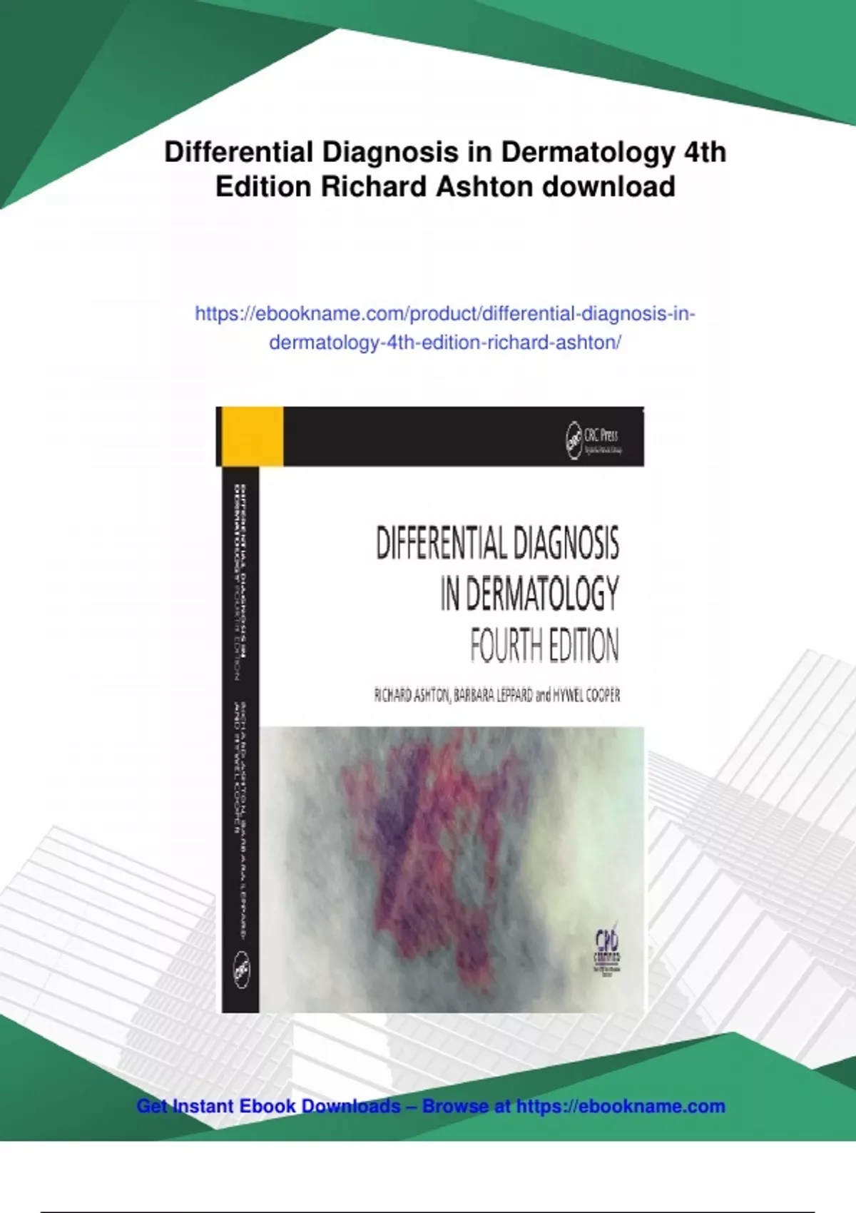 Summary Differential Diagnosis in Dermatology 4th Edition Richard Ashton - Instant Download ...