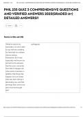 PHIL 235 QUIZ 3 COMPREHENSIVE QUESTIONS AND VERIFIED ANSWERS 2025&lpar;GRADED A&plus;&rpar; DETAILED ANSWERS&excl;&excl;