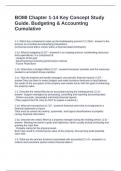 BOMI Chapter 1-14 Key Concept Study Guide&period; Budgeting & Accounting Cumulative Questions with Solutions
