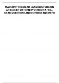 MATERNITY HESI EXIT EXAM 2025 VERSION A&sol;HESI EXIT MATERNITY VERSION A REAL EXAM QUESTIONS AND CORRECT ANSWERS