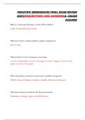 PEDIATRIC EMERGENCIES FINAL EXAM REVIEW 2025&vert;250QUESTIONS AND ANSWERS&vert;A&plus;GRADE ASSURED