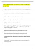 CDEO STUDY GUIDE QUESTIONS WITH COMPLETE SOLUTION