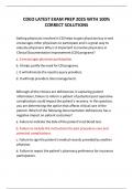 CDEO LATEST EXAM PREP 2025 WITH 100- CORRECT SOLUTIONS