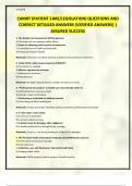 CAMRT &lpar;PATIENT CARE&sol;LEGISLATION&rpar; QUESTIONS AND CORRECT DETAILED ANSWERS &lpar;VERIFIED ANSWERS&rpar; &vert; ASSURED SUCCESS