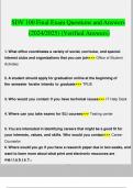 SDV 100 Final Exam &ndash; Verified Questions & Correct Answers &vert; 2024&sol;2025 Edition &vert; Graded A&plus;