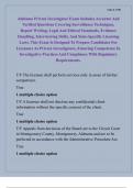 Alabama Private Investigator Exam Includes Accurate And  Verified Questions Covering Surveillance Techniques&comma;  Report Writing&comma; Legal And Ethical Standards&comma; Evidence  Handling&comma; Interviewing Skills&comma; And State-Specific Licensing  Laws&period; This Exam Is Designed 