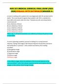 NUR 1211 MEDICAL SURGICAL FINAL EXAM &vert;2025-2026&vert;250Qs&As WITH RATIONALES&vert;GRADED A&plus;