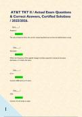  AT&T TKT II &sol; Actual Exam Questions & Correct Answers&comma; Certified Solutions &sol; 2025&sol;2026&period;     