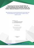 Assessing the Human Health Risks of Trichloroethylene Key Scientific Issues 1st Edition National Research Council - Instant Download