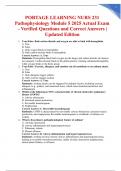 PORTAGE LEARNING NURS 231 Pathophysiology Module 5 2025 Actual Exam &ndash; Verified Questions and Correct Answers &vert; Updated Edition