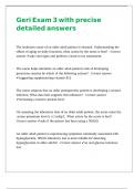 Geri Exam 3 with precise detailed answers