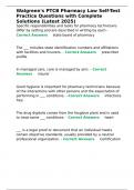 Walgreen-s PTCB Pharmacy Law Self-Test Practice Questions with Complete Solutions &lpar;Latest 2025&rpar;