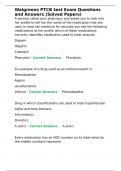 Walgreens PTCB test Exam Questions and Answers &lpar;Solved Papers&rpar;&period;