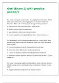 Geri &lpar;Exam 1&rpar; with precise answers