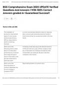 BSG Comprehensive Exam 2025 UPDATE Verified Questions And Answers &vert; With 100&percnt; Correct Answers graded A&plus; Guaranteed Success&excl;&excl;