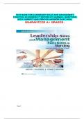 TEST BANK FOR LEADERSHIP AND NURSING CARE  MANAGEMENT 7TH EDITION 2025-2026&period; ALL CHAPTERS  COMPLETE GUIDE&semi; QUESTIONS WITH CORRECT AND  VERIFIED WITH SOLUTION&period;  GUARANTEED A&plus; GRADE&period; 
