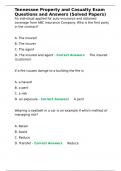 Tennessee Property and Casualty Exam Questions and Answers &lpar;Solved Papers&rpar;&period;