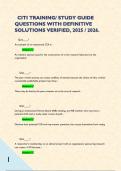 CITI TRAINING&sol; STUDY GUIDE QUESTIONS WITH DEFINITIVE SOLUTIONS VERIFIED&comma; 2025 &sol; 2026&period;       