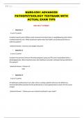 NURS-6501 ADVANCED  PATHOPHYSIOLOGY TESTBANK WITH  ACTUAL EXAM TIPS 