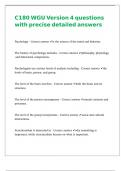 C180 WGU Version 4 questions with precise detailed answers
