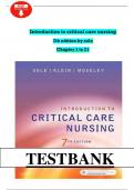 Test Bank For Introduction to Critical Care Nursing 8th Edition by Mary Lou Sole&semi; Deborah Goldenberg Klein&semi; Marthe J&period; Moseley &vert; 2021&sol;2022 &vert; 9780323641937&vert; Chapter 1-21 &vert; Complete Questions and Answers A&plus;