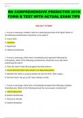 RN COMPREHENSIVE PREDICTOR 2019  FORM B TEST WITH ACTUAL EXAM TIPS 