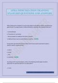 APHA IMMUNIZATION TRAINING EXAM 2025 QUESTIONS AND ANSWERS