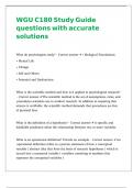 WGU C180 Study Guide &lpar;261 questions&rpar; with accurate detailed solutions