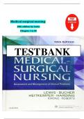 TEST BANK MEDICAL SURGICAL NURSING&semi; ASSESSMENT AND MANAGEMENT OF CLINICAL PROBLEMS 10TH EDITION BY LEWIS ALL CHAPTERS 1-68 COVERED NEWEST VERSION&period;