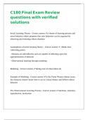 C180 Final Exam Review questions with verified solutions 