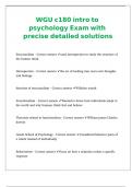 WGU c180 intro to psychology Exam with precise detailed solutions