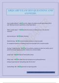 ABQUARP EXAM 2025 QUESTIONS AND ANSWERS