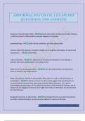 ABNORMAL PSYCH CH&period; 1 EXAM 2025 QUESTIONS AND ANSWERS