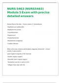 NURS 5463 &lpar;NURS5463&rpar; Module 5 Exam with precise detailed answers 