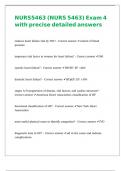 NURS5463 &lpar;NURS 5463&rpar; Exam 4 with precise detailed answers 