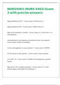 NURS5463 &lpar;NURS 5463&rpar; Exam 2 with precise answers
