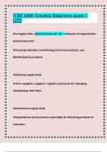 ITSS 3300 Timothy Stephens exam 1 UTD   Proven Practice Questions & Expert Solutions
