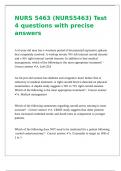 NURS 5463 &lpar;NURS5463&rpar; Test 4 questions with precise answers 