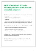 NURS 5463 Quiz 3 Study Guide questions with precise detailed answers 