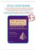 Nursing Research&colon; Generating and Assessing Evidence for Nursing Practice &lpar;11th Edition&rpar; &ndash; Polit & Beck &ndash; Complete Test Bank with Answers