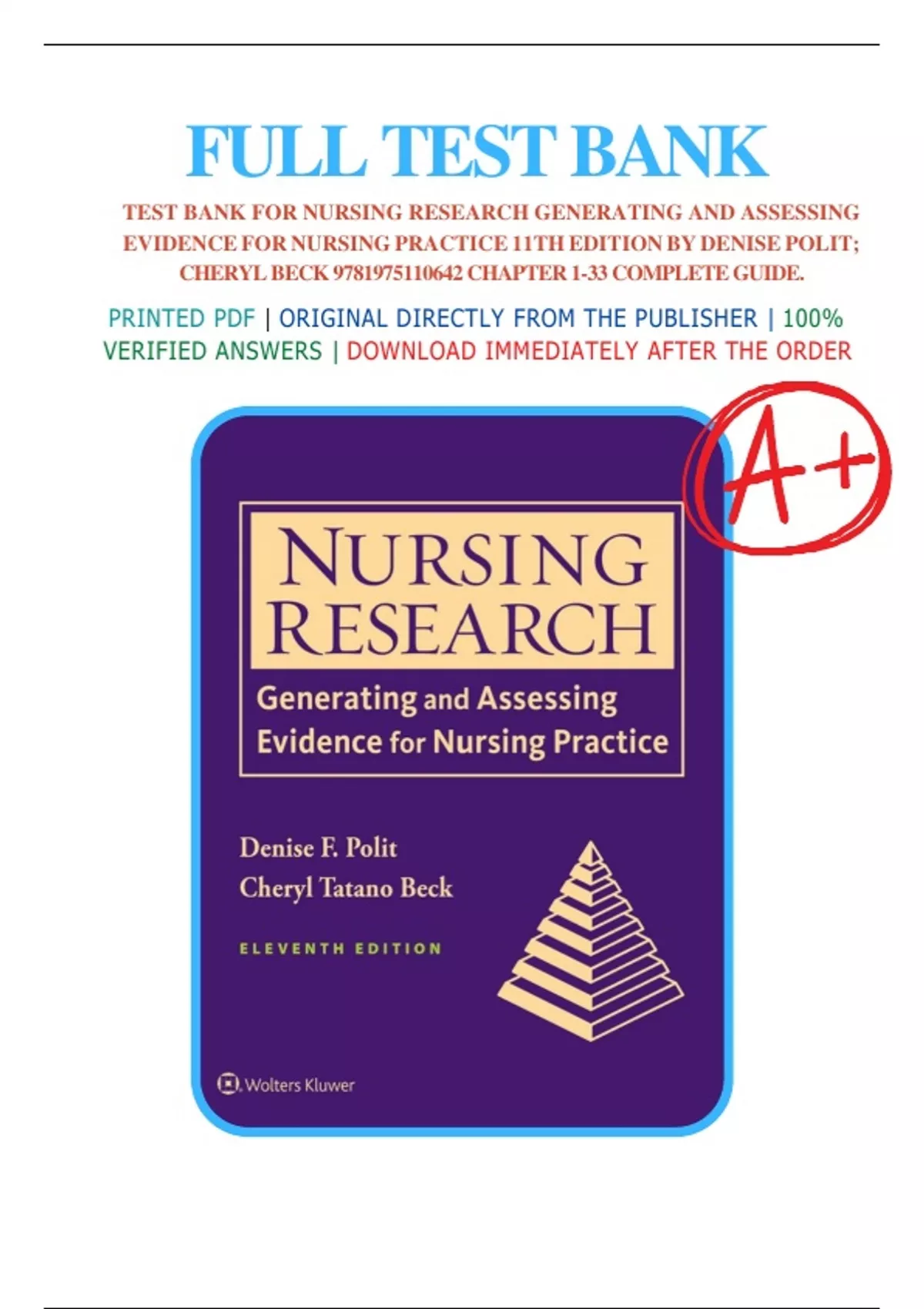 Nursing Research: Generating and Assessing Evidence for