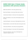 NURS 5463 Quiz 2 Study Guide questions with precise answers 