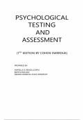 Study Guide for Psychological Testing and Assessment &lpar;7th Edition&comma; Cohen & Swerdlik&rpar; &vert; Complete Notes & Reviewer &vert; Verified by Registered Psychometrician