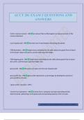 ACCT 201 EXAM 2 QUESTIONS AND ANSWERS