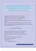 ADVANCED HEALTH ASSESSMENT - COMPREHENSIVE FINAL EXAM 2025 QUESTIONS AND ANSWERS