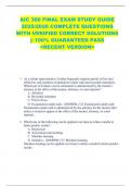 AIC 300 FINAL EXAM STUDY GUIDE  2025&sol;2026 COMPLETE QUESTIONS  WITH VERIFIED CORRECT SOLUTIONS  &vert;&vert; 100&percnt; GUARANTEED PASS  <RECENT VERSION> 