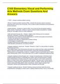 C105 Elementary Visual and Performing Arts Methods Exam Questions And Answers