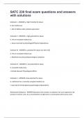 SATC 230 final exam questions and answers with solutions&period;