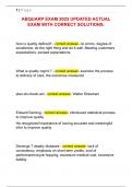 ABQUARP Exam &ndash; 2025 Updated Actual Exam with Correct Answers &vert; Health Care Quality&comma; Risk&comma; Case Management & Accreditation &vert; CPHQ&sol;URAC Study Guide