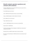 Breath analysis operator questions and answers with solutions&period;